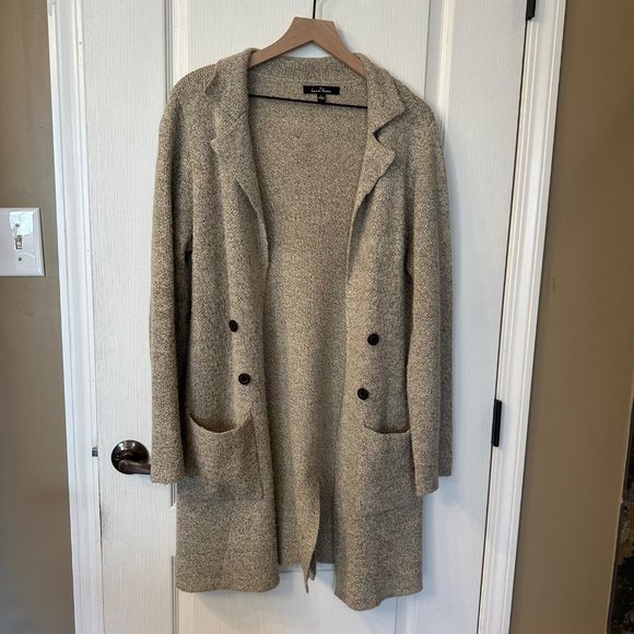 Love Tree Sweaters - Love Tree | Double Breasted Open Front Sweater Blazer Cardigan Jacket L Knit